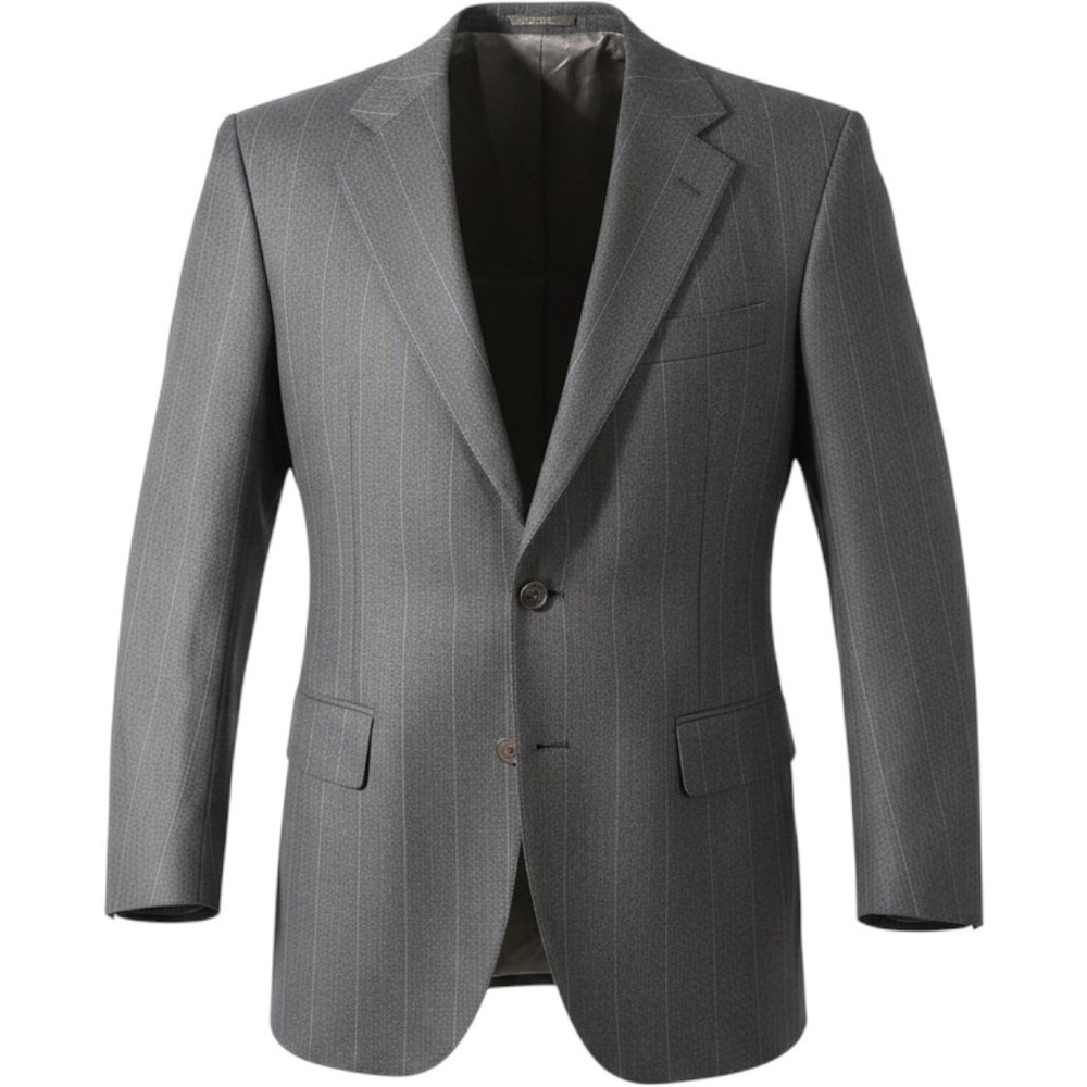 Chaps Ralph‎ Lauren Suit Jacket Blazer Mens 38 Gray Wool Pinstripe USA Vintage